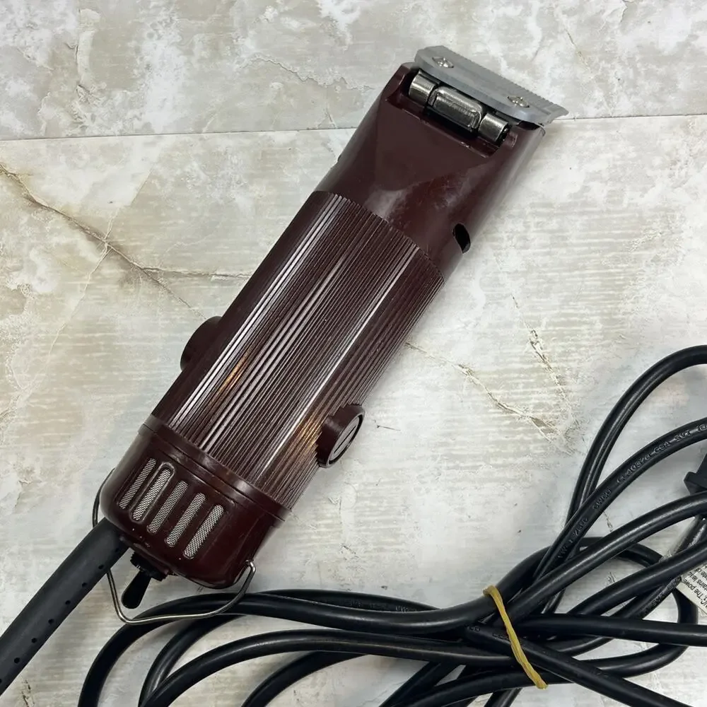 Vintage Oster Classic 76 Professional Hair Clippers Burgundy W/ Blade FOR PARTS